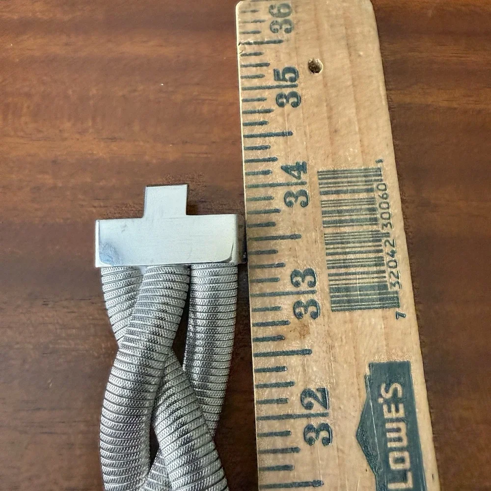 Vintage‎ Braided Metal Stretch Belt 34